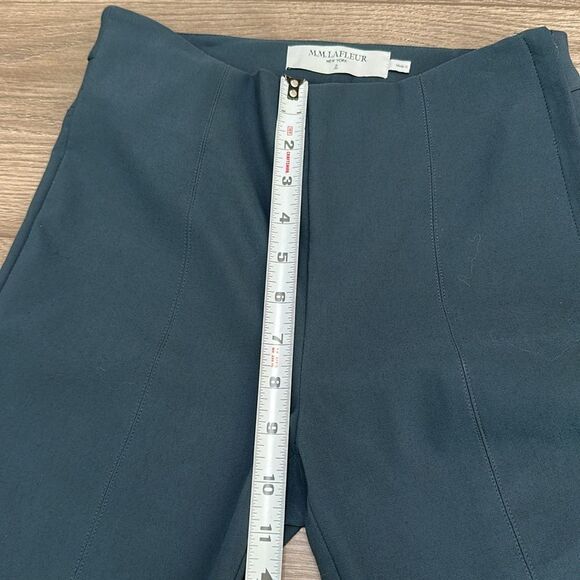 MM Lafluer The Foster Cigarette Lakeside Blue Powerstretch Ankle Pants Size 2 - Picture 10 of 13
